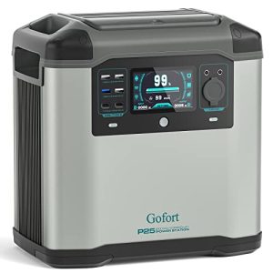 GOFORT Portable Power Station 2000W Power Supply 1572Wh High Capacity Backup Battery with AC Outlet for Outdoor RV Camping Home CPAP Machine