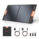 GRECELL 100W Portable Solar Panel for Power Station Generator, 20V Foldable Solar Cell Solar Charger with MC-4 High-Efficiency Battery Charger for Outdoor Camping Van RV Trip