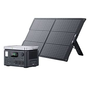 GROWATT Solar Generator VITA 550, 538Wh Portable Power Station with 100W Solar Panel, 3 x 110V/600W AC Outlets, Fast Recharging, LiFePO4 Battery Pack, Emergency Backup for Outdoor Camping/RV/Home Use