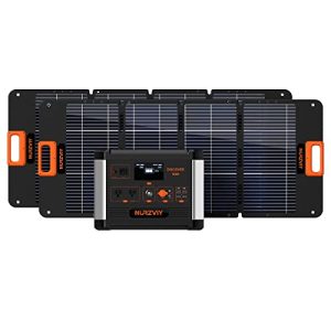 NURZVIY-Solar-Generator-1500-Pro-1536Wh-Backup-Lithium-Battery-Discover-1500-w-2-Solar-Panels-100W-226-Cell-Efficiency-200W-in-Total-for-Outdoor-Camping-Travel-Emergency-0