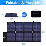 Nicesolar 200W Bifacial Portable Solar Panel Foldable Solar Charger for Portable Power Station Solar Generator with USB A&C PD 65W for Laptop Smartphone Tablet Powerbank Outdoor Camping Van RV