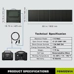 POWERWIN Foldable Solar Panel 110W, Portable with Carry Case, High 24% Efficiency, IP65 Water & Dustproof Design for Camping, RVs, or Backyard Use