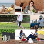Portable Power Station 150W 155Wh, EnginStar Power Bank with 110V AC Outlet, 42000mAh 6 Outputs External Battery Pack with LED Light for Home Camping