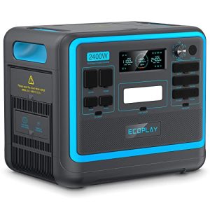 2400W Portable Power Station, 2048Wh LiFePO4 Battery Backup, 1.8H Fast Charging,16 Outputs, Variable Input Power, 4000+ Cycle Life, LED Light, Outdoor Generator for Camping, RV, Home, Emergency