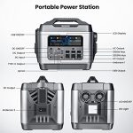 Portable Power Station, 3200Wh LiFePO4 Battery, 3000W Solar Generators for Home Use, With Hand Cart, 3 Recharge Ways, 14 Output Ports, LED Light, for Home Backup Power, Outdoor Camping, Emergency 110V/220V