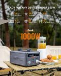 Portable Power Station- 850W/ 600Wh Lumopal Solar Generator with 120V AC Pure Sine Wave Output (1000W peak) 100W USB-C PD, Backup Lithium Battery for Home Outdoor Camping RVs Trip Hunting Blackout