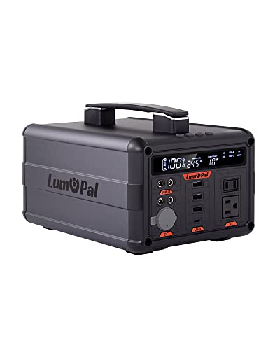 Portable Power Station- 850W/ 600Wh Lumopal Solar Generator with 120V AC Pure Sine Wave Output (1000W peak) 100W USB-C PD, Backup Lithium Battery for Home Outdoor Camping RVs Trip Hunting Blackout
