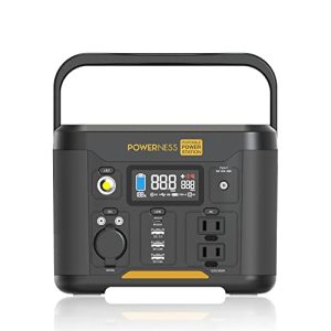 Powerness Portable Power Station Hiker U300 Solar Generator 296Wh Battery Powered Generator with 2x300W AC Outlets (Surge Power 600W) and PD 60W In/output for Outdoor Camping