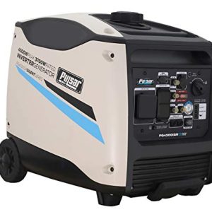 Pulsar 4500W, Portable Quiet Remote Start & Parallel Capability , CARB Compliant Inverter Backup Generator, PG4500iSR, White, RV ready