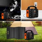 SBAOH Portable Power Station, 155Wh 42000mAh Outdoor Solar Generator with 110V/150W(Peak 200W) AC Outlet and USB-C PD(30W) Port, Power Supply for Outdoor Camping RV Trip, Home Emergency Outage