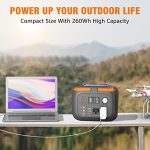 SinKeu 300W Portable Power Station 260Wh Outdoor Solar Generators Mobile Lithium Battery Pack 110V Outlet Solar Power Banks Camping Power Supply for Laptop