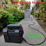 Tektrum Rugged Portable 1500w/3000w Powerpack Power Station, Silent Gas Free Generator, 100Ah Battery, 12V/AC/USB, Charge Solar/Wall/Car - for Emergency, Daily Use - Plug-N-Play (100w Solar Panel)