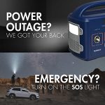 Tenergy T320 Portable Power Station, 300Wh Battery, 110V/200W (Surge 400W) 2 Pure Sine Wave AC outputs, USB type C PD 45W, Solar Ready Mobile Power for Outdoors Camper Vans RV, Emergency Backup, Navy