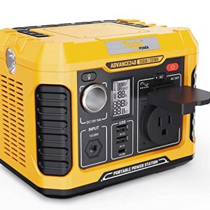Portable Power Station, 231Wh/62500mAh Outdoor Solar Generator, Lithium Battery Power with 120V/300W AC Outlet, QC 3.0, Type-C