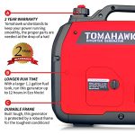 Tomahawk 2000 Watt Inverter Generator Super Quiet Portable Power for Residential Home Use 120V and USB Outlet Panel