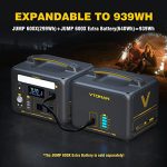 VTOMAN Jump 600X Solar Generator with Panels Included, 600W/299Wh Durable LiFePO4 Portable Power Station with 600W Constant-Power, Regulated 12V DC, PD 60W Type-C for Home & RV/Van Camping(2 Parcels)