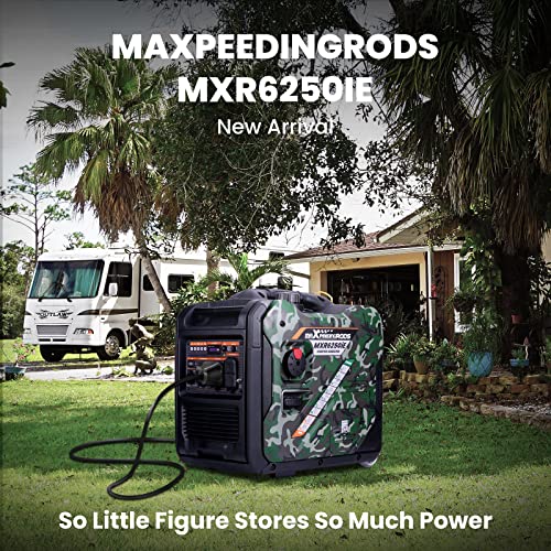 MaXpeedingrods 5500W Inverter Generator,Gas Powered, 86lbs, Electric Start, EPA Compliant, for Mobile Home Yard Garage Woodwork,Wheel & Handle Kit,RV Ready