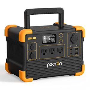 pecron Portable Power Station E600LFP,614Wh Solar Generator with 3X1200W AC Outlets 100W USB-C PD Output LiFePO4 Battery Backup for Outdoor Camping Emergency(Solar Panel Optional)