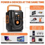 Takki 111Wh Portable Power Station, Camping Solar Generator Power Bank with AC Outlet USB DC Port Portable Charger Battery Pack for Camping Laptop School Home Emergency Backup