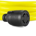 ACKING Extension Cord NEMA L14-30P to L14-30R SJTW 10GUAGE 4 Prong Generator Cord Adapter, Heavy Duty L14-30 Twist Locking Connector Outlet Generator Power Cord up to 7500W (25FT)