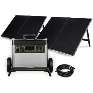 Goal Zero Yeti Portable Power Station - Yeti 3000X w/ 3,032 Watt Hours Battery, USB Ports & AC Inverter - Includes 2 Boulder 200 Solar Panels - Rechargeable Generator for Camping, Outdoor & Home Use