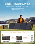 OUPES 2400W Solar Generator with 2pc 240W Panels Included, Portable LiFePO4 Power Station w/ 5 2400W AC Outlets for Outdoors Camping RV High-Power Appliances Emergency