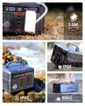 Portable Power Station 300W, Lumopal 298Wh Solar Generator IP63 Waterproof Super Quiet with PD 100W USB-C/ 120V AC Pure Sine Wave Outlet, Backup Lithium Battery for Camping Home Blackout (500W PEAK)