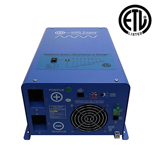 AIMS Power 1000 Watt 12 VDC Pure Sine Inverter Charg ETL Certified to UL 458