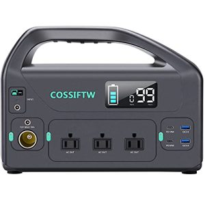 COSSIFTW Portable Power Station 1000Wh Outdoor Solar Generator Mobile Lithium Battery Pack with 110V/1000W AC Power Outlet (Solar Panel Optional) for Road Trip Camping, Outdoor Adventure