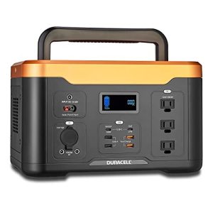 Duracell 1000W Portable Solar Generator, Battery Backup, 120V, 1050Wh, 14 Full Laptop Charges, Quick Recharging, Multiple Device Power, Green Power, Lightweight, Easy Portability