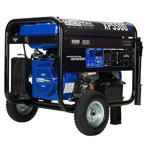 DuroMax XP5500X 5,500-Watt/4,500-Watt 224cc Electric Start Gas Powered Portable Generator w/CO Alert,Black/Blue