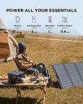 EF ECOFLOW RIVER 2 Max Solar Generator 512Wh Long-life LiFePO4 Portable Power Station& 160W Solar Panel for Home Backup Power, Camping & RVs 100% Charged in 60m with 3000+ Cycles & Up to 1000W Output