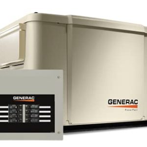 Generac 69981 7.5kW Powerpact Home Standby Generator with 50-Amp Lightweight Transfer Switch - Power Home Essentials - Reliable and Long-Life Operation - Digital Controller with LED Indicators