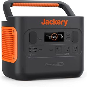 Jackery Explorer 2000 PRO Portable Power Station, 2160Wh capacity with 3x120V/2200W AC Outlets, Solar Mobile Lithium Battery Pack for Outdoor RV Camping Emergency (Renewed)