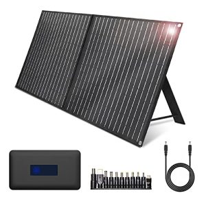 Dexpole 100W Solar Panels Portable Foldable Solar Charger with Charge Controller, 4 Outputs Type-C/USB/DC for Most of Solar Generator Power Station/RV/Phone/Laptop/Tablet/Camera