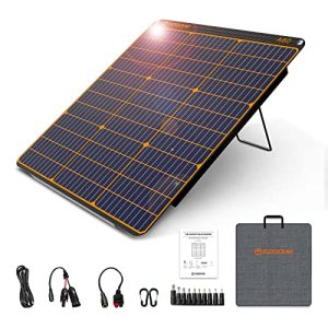 FlexSolar 60W Portable Solar Panel, Solar Charger Kit with 19V DC/USB QC 3.0/USB-C Output Compatible with Solar Generators Power Stations Jackery/Bluetti/Ecoflow/Flashfish for Outdoor Camping RV Trip