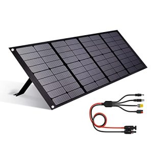 HQST 100W Portable Solar Panel for Power Station and USB Devices, Foldable Solar Panel Charger Waterproof IP65 Outdoor Camping RV Travel,Compatible with Jackery/Goal Zero/Bluetti/Anker Solar Generator