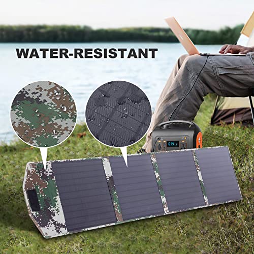 Portable Solar Panels for Camping, 80w Foldable Solar Panels, Camper Solar Panel kit for Power Station Generator, Compatible with Jackery, EF, Bluetti, Anker, Goal Zero Folding Solar Suitcase