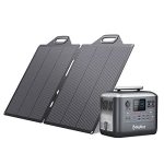 BigBlue Solar Generator 1075.2Wh Cellpowa1000 with 150W Solar Panel Solarpowa150, 4x1000W (2000W Surge) AC Outlets, Power Station with Panels, 10ms UPS, Ideal for Home Backup, Power outage, RV Camping