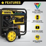 Champion Power Equipment 201161 15,000/12,000-Watt Tri-Fuel Natural Gas Portable Generator with CO Shield and Electric Start, LPG/NG Hoses