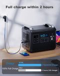 ESEPOWER VDL 2000W Power Station 1997Wh,Portable Fast Charging LiFePO4 Battery,Fully Charged in 2 Hours,AC1100W/DC/USB/Type-C Output, Pure Sine Wave, Household Storage Battery for Camping, Emergency