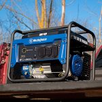 Westinghouse Outdoor Power Equipment 4650 Peak Watt Portable Generator, RV Ready 30A Outlet, Gas Powered, CO Sensor, CARB Compliant, Blue