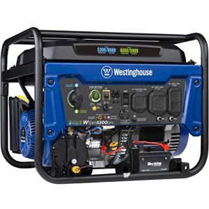 Westinghouse Outdoor Power Equipment 6600 Peak Watt Dual Fuel Home Backup Portable Generator, Remote Electric Start, Transfer Switch Ready, RV Ready, CO Sensor, CARB Compliant