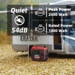 ERAYAK 2400W Portable Inverter Generator for Home Use, Super Quiet Small Generator for Camping Outdoor Emergency Power Backup, Gas Powered Engine, EPA Compliant