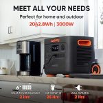 Jackery Portable Power Station Explorer 2000 Plus, Solar Generator with 2042Wh LiFePO4 Battery 3000W Output, Expandable to 24kWh 6000W, for Outdoor RV Camping & Emergency (Solar Panel Optional)