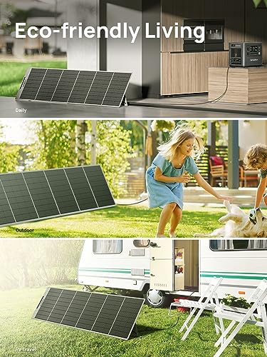AFERIY solar generator with solar panel 2400W Portable Power Station 2048Wh with 1pcs Foldable Solar Panel 400W (new-MWT), Solar Power Generator for RV Van House Outdoor Camping