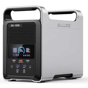 ALLLIKE-SN1000-Portable-Power-Station-1037Wh-Lithium-Ion-NCA-Pure-Sine-Wave-2x1000W-AC-Outlets-Solar-Generator-for-RVs-Home-Backup-Emergency-Outdoor-Camping-Galaxy-Gray-0