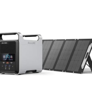ALLLIKE Solar Generator SN1000 with 100W Solar Panel, 1037Wh Lithium Ion NCA Battery, 1000W Pure Sine Wave AC Output, 100W Solar Input, Portable Power Station for Camping, Outdoors, Emergency