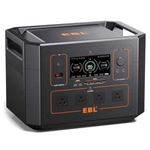 EBL Portable Power Station 2000W, 2096.64Wh Solar Generator LiFePO4 (LEP) Battery(4000W Surge), 1-2 Hours to Full Charge, Solar Generator for Home Backup, Emergency, Outdoor Camping
