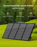 NURZVIY 400 Watts Foldable Solar Panel, Luggable & Durable, Portable 400W Solar Charger Complete with Adjustable Stand Case, 40V Waterproof IP67 for Outdoor Adventures Power Outage RV Solar Generator